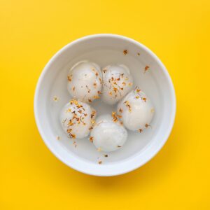 Tangyuan coeur fondant au sésame noir 麻心汤圆