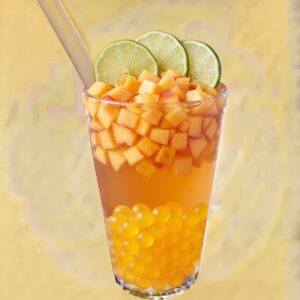 Pesca Bubble tea à la Pêche 黄桃果茶
